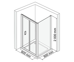 WasserKRAFT Душевой уголок Weser 78F03 – фотография-3